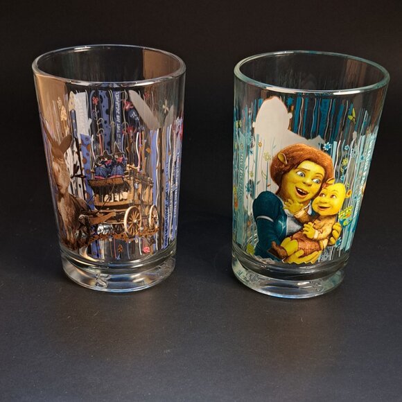 Set of 2 McDonald's Shrek 4 Forever After Glasses - Picture 7 of 13